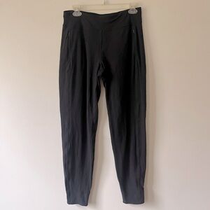 Lululemon Jogger Pants 8 Black Zip Pockets Athletic Walking